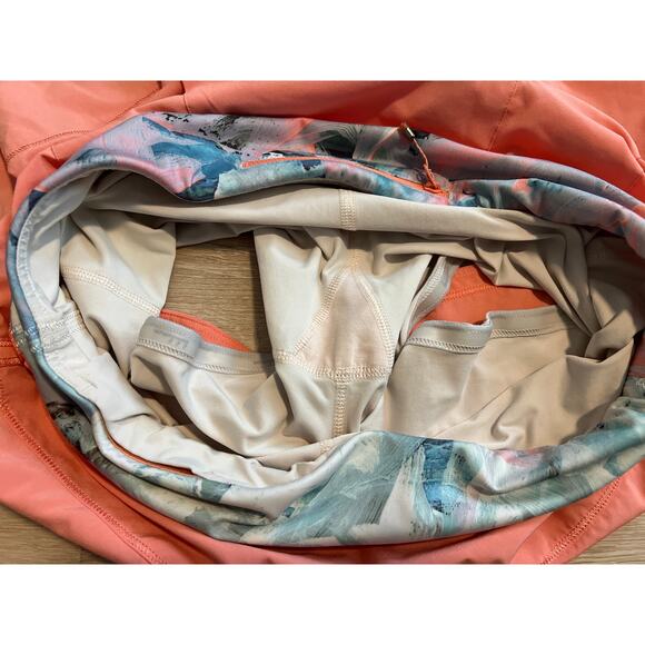 Lululemon Skirt Womens 8 Coral Pace Rival Skort Training Gym Tennis Workout - Picture 5 of 6